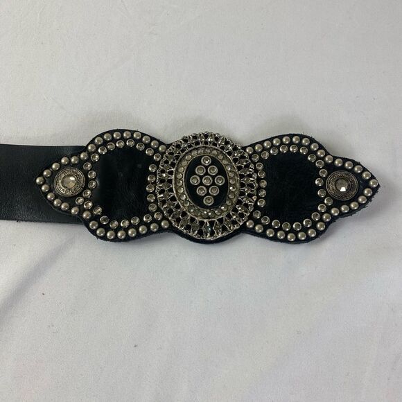 Leatherock Black Statement Belt with Intricate Design main image 8